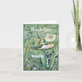 Fairy Blommigt Garden Enchanted Forest Girl Birthd Tack Kort