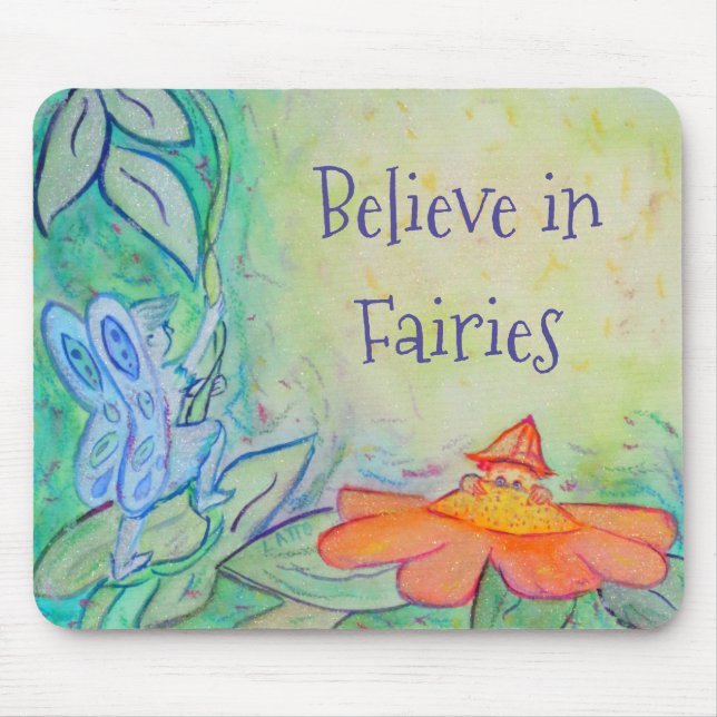 Fairy Blomsterträdgård Art Anpassningsbar Mousepad Musmatta (Framsidan)