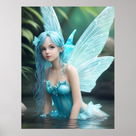 Fairy Blue Vatten Fairy Poster