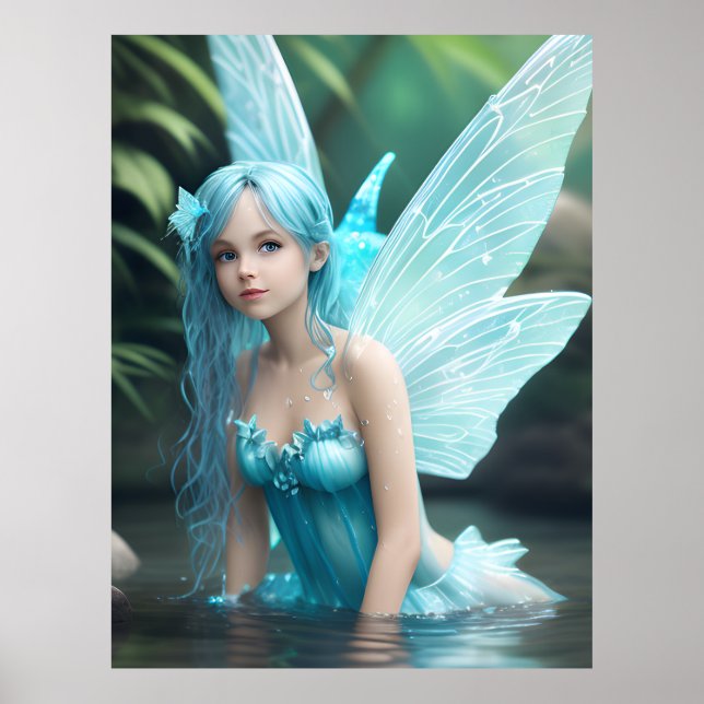 Fairy Blue Vatten Fairy Poster (Framsidan)