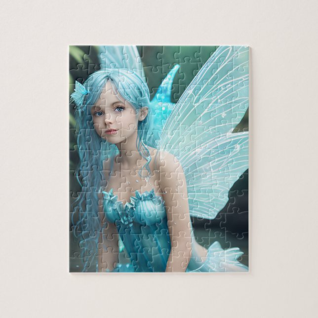 Fairy Blue Vatten Fairy Pussel (Vertikal)