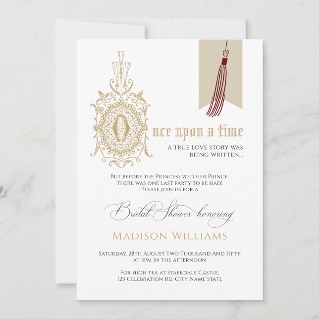 Fairy Bok en gång i Möhippan Inbjudningar (Framsida)