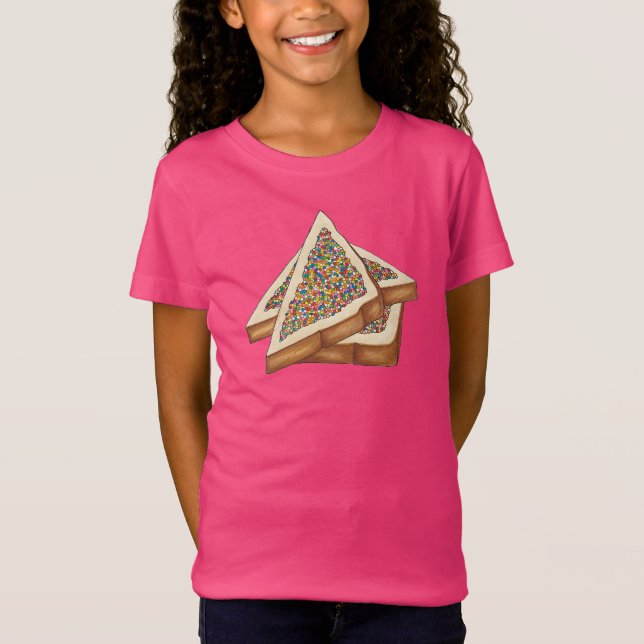 Fairy Bread Hundreds and Thousands Australian Food T Shirt (Framsida)