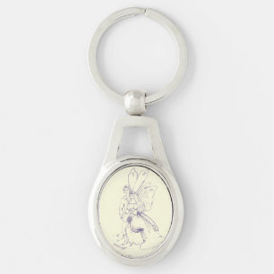 Fairy Bröllop Ovalt Silverfärgad Nyckelring