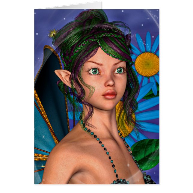 Fairy Butterfly Hälsningskort (Framsidan)