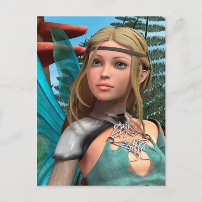 Fairy Butterfly Vykort (Framsida)