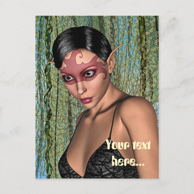 Fairy Butterfly Vykort (Framsida)