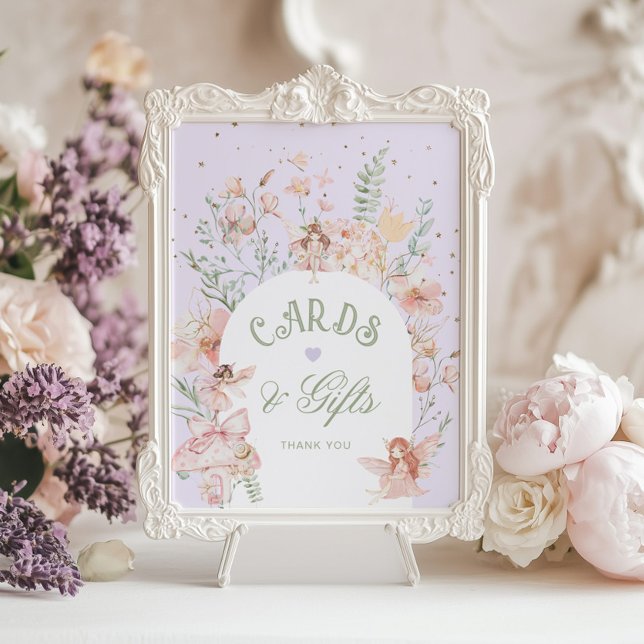 Fairy Cards and gifts Whimsical Purple Birthday Poster (Skapare uppladdad)