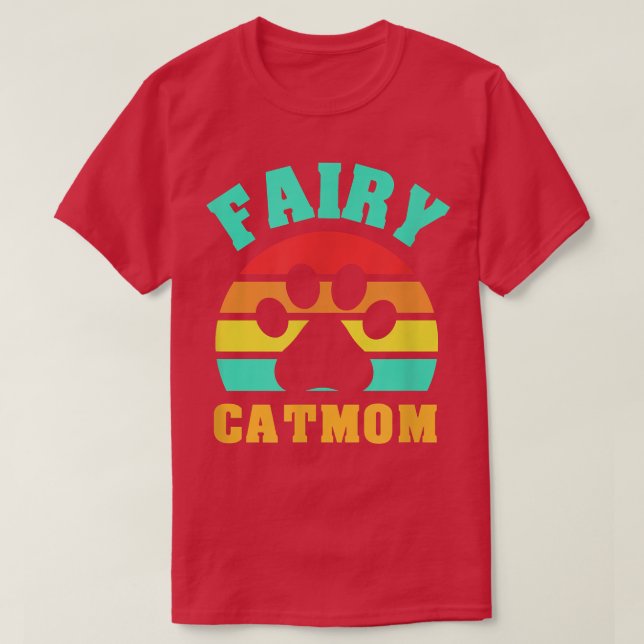 Fairy Cat Mamma Funny Cat T Shirt (Design framsida)