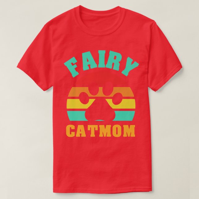 Fairy Cat Mamma Funny CatT-Shirt T Shirt (Design framsida)