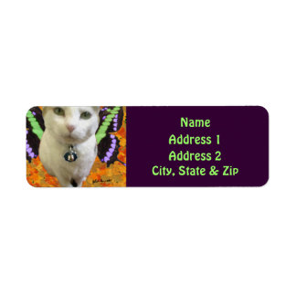 Fairy Cat Return-adressetikett Returadress Etikett