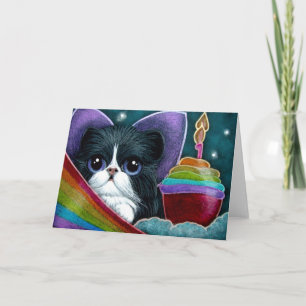 FAIRY CAT with BIRTHDAY CUPCAKE CUSTOMIZARD Kort