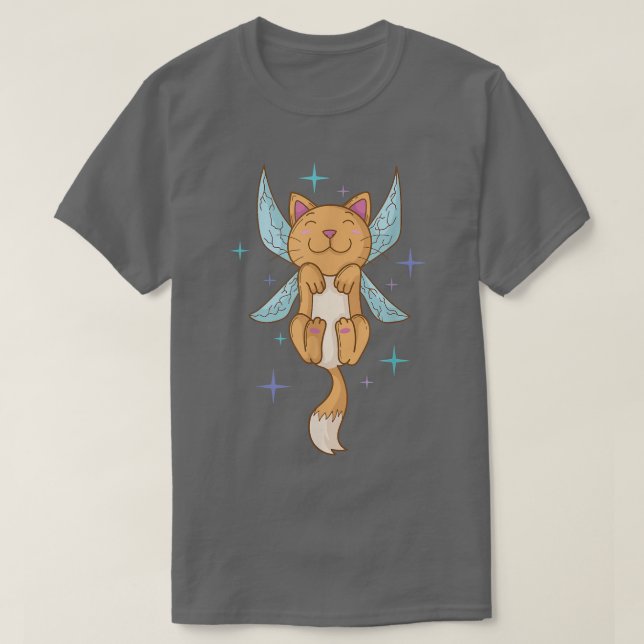 Fairy Cat with Wings  T Shirt (Design framsida)