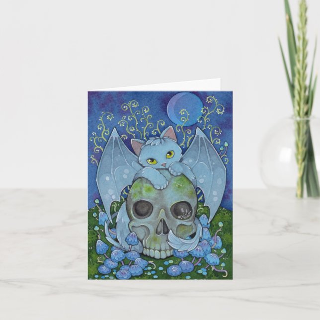 Fairy Cats Affirmation sött katthattkort Tack Kort (Framsida)