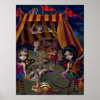 Fairy Circus ART-utskrift av fantasi-älvor Poster