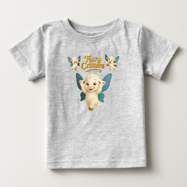 Fairy Critters™ Älg Fairy Lamb T Shirt (Framsida)