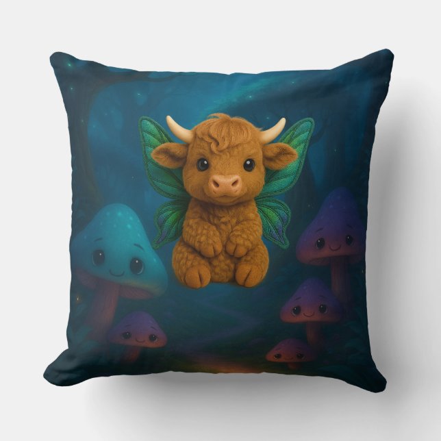 Fairy Critters™ Fairy Highland Calf Kudde (Framsida)