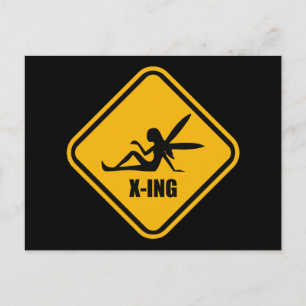 Fairy Crossing Street-tecken Vykort