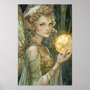 Fairy Crystal Boll Fantasy Wall Art Poster