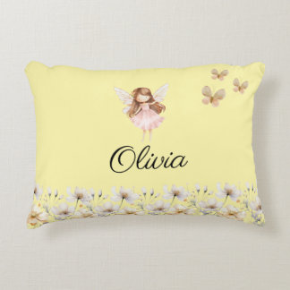 Fairy Cute Garden Enchanted Personlig Namn Acce Prydnadskudde