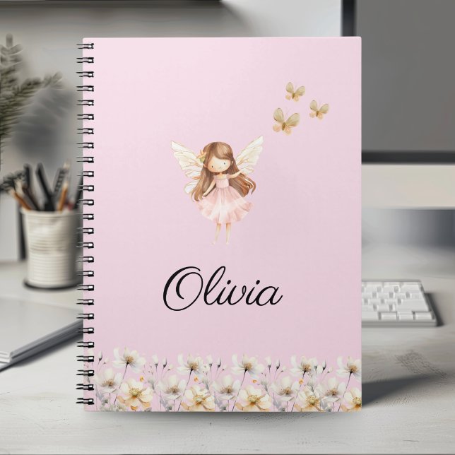 Fairy Cute Garden Enchanted Personlig Namn Anteckningsbok (Skapare uppladdad)