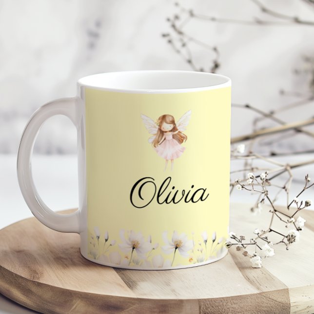 Fairy Cute Garden Enchanted Personlig Namn Kaffemugg (Skapare uppladdad)