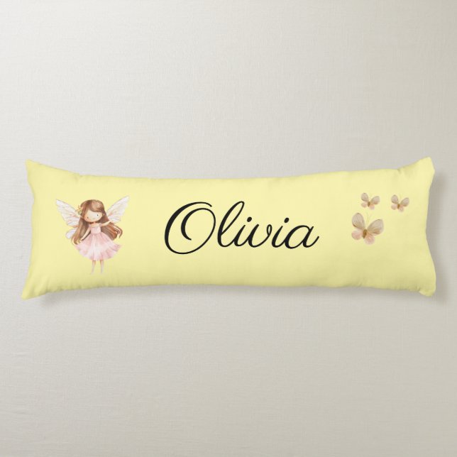 Fairy Cute Garden Enchanted Personlig Namn Kroppskudde (Framsidan)