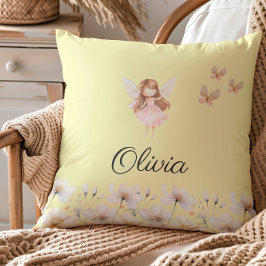 Fairy Cute Garden Enchanted Personlig Namn Kudde