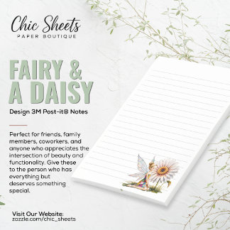 Fairy & Daisy Design Linjerade 3M Post-it® Notes Post-it Block