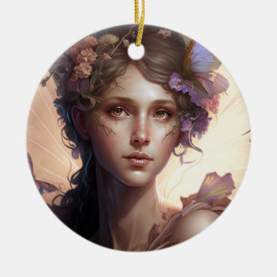 Fairy Dam Fantasy Art Julgransprydnad Keramik