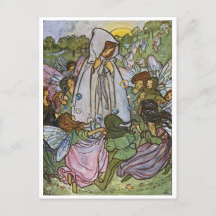 Fairy Dance Vintage Illustration Postcard Vykort