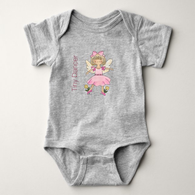 Fairy Dancer Baby One Biet Tutu Bodydräkt Tee Shirt (Framsida)