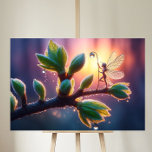 Fairy Dew fantasi, modern underbar träd buskar kon Canvastryck<br><div class="desc">En söt liten älvflicka med ömtålig vingar, storlek om en droppe vatten, makrofotografi, morgondaglig magisk skog, ljus. (SNÄLLA! - Se även andra nya samlingar för fler val. (Obs!!!!! - Genom att ändra storleka på produkten kan bild i designläge flyttas, det kan justeras till den nya storleka genom att klicka på...</div>