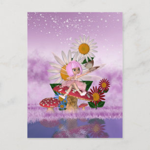 Fairy Digital Art-postkort - Cute-vykort Vykort