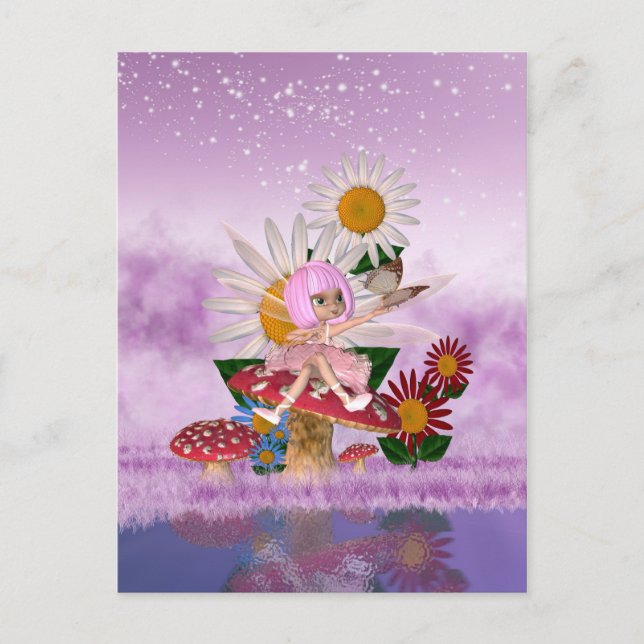 Fairy Digital Art-postkort - Cute-vykort Vykort (Framsida)