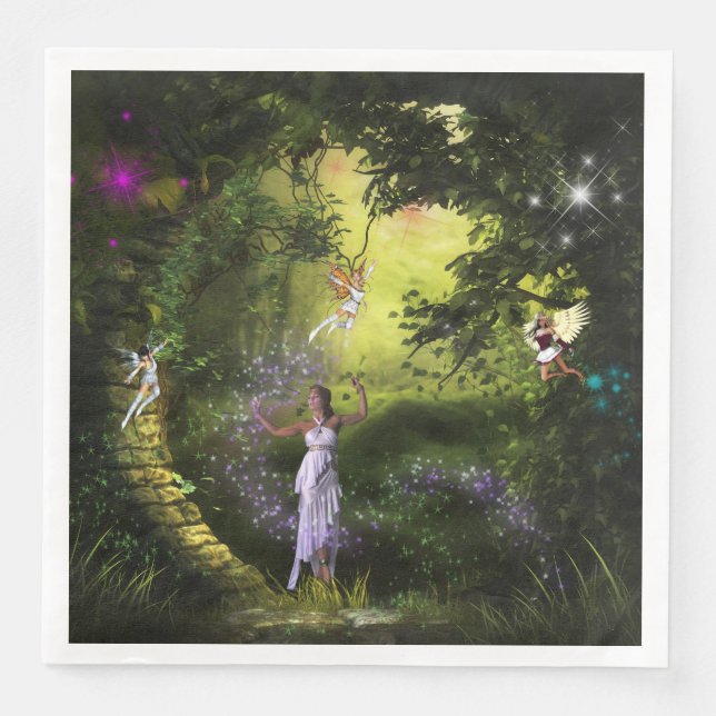 Fairy Dinner Napkin Pappersservett (Framsida)