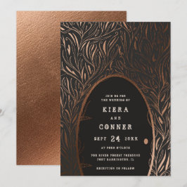 Fairy Door Irish Folklore Fairytale Träd Bröllop Inbjudningar