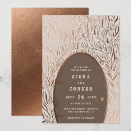 Fairy Door Irish Folklore Fairytale Träd Bröllop Inbjudningar