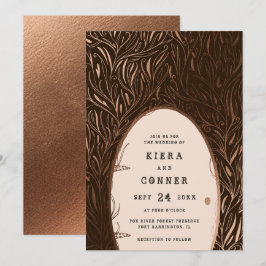 Fairy Door Irish Folklore Fairytale Träd Bröllop Inbjudningar