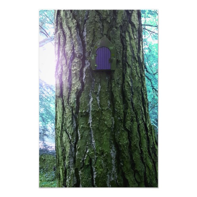 Fairy Door på Träd Poster (Framsidan)