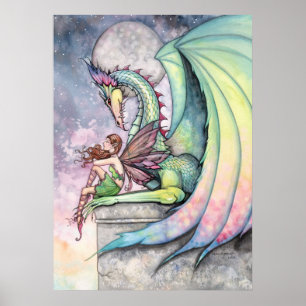 Fairy Dragon Affisch av Molly Harrison