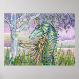 Fairy Dragon Affisch av Molly Harrison