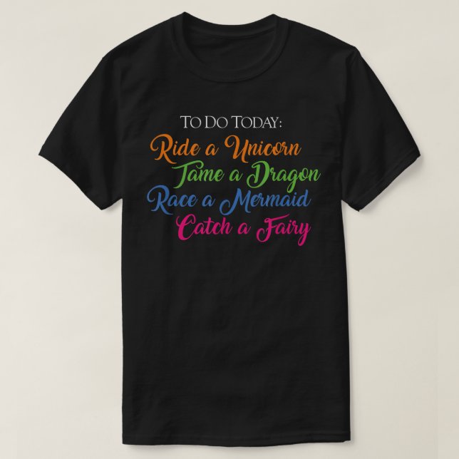 Fairy Dragon Unicorn Design for Girl T Shirt (Design framsida)