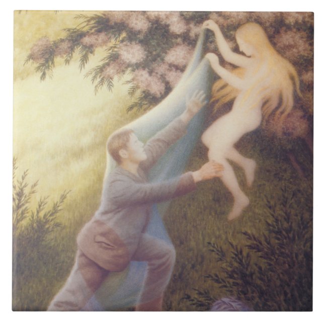 Fairy Dream (av Theodor Severin Kittelsen) Kakelplatta (Framsidan)