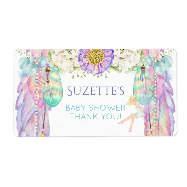 Fairy Dream Catcher Vattenflaska Gift Tack Fraktsedel (Framsidan)