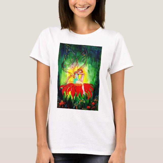 FAIRY DREAMING ON FLOWER TEE SHIRT (Framsida)