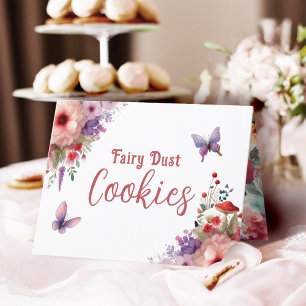 Fairy Dust Cookies Birthday Buffet Label Card Kort