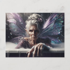Fairy Elder Woman i Bubblebadet Vykort