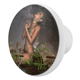 Fairy Elf Praying to Starry Natt Knob Knopp