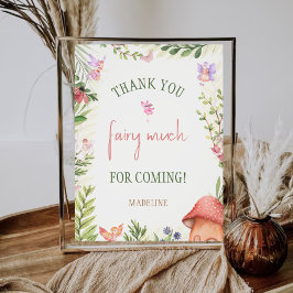 Fairy Enchanted Forest 1st Birthday Tack Fototryck